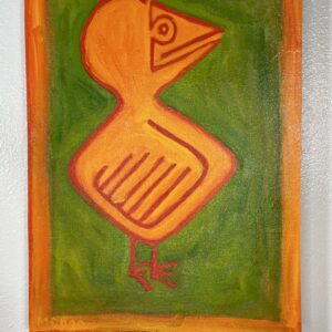 Orange and Green Odd Bird