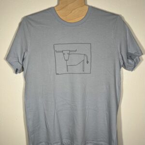 Longhorn- Graphite on Light Blue