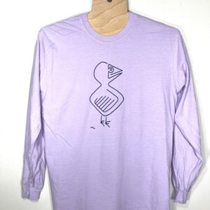 Odd Bird Uno- Midnight Blue on Orchid Long-Sleeve Heavy T