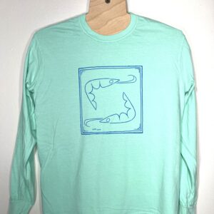 Shrimp Cobalt on Reef Green Long-Sleeve