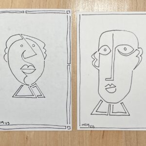 Happiness & Joy Postcards- Set of 2- Funky People