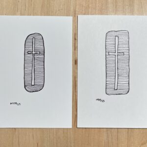 Happiness & Joy Postcard/ Note Cards- Cross in Oval