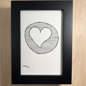 Heart 2022 Pen & Ink on Watercolor Paper 4 x 6
